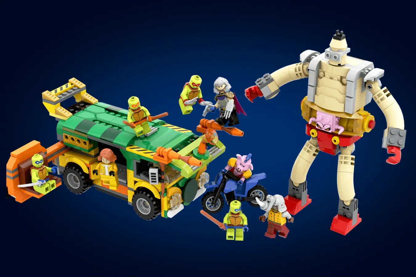 Cowabunga! LEGO® Ideas Teenage Mutant Ninja Turtles 1987 Set Reaches 10K Support — close-up