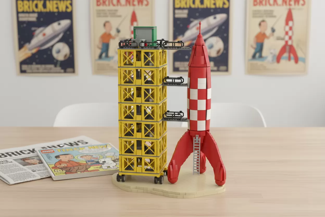 Tintin Blasts Off in Brick Form: LEGO® to Release the Iconic Moon Rocket!