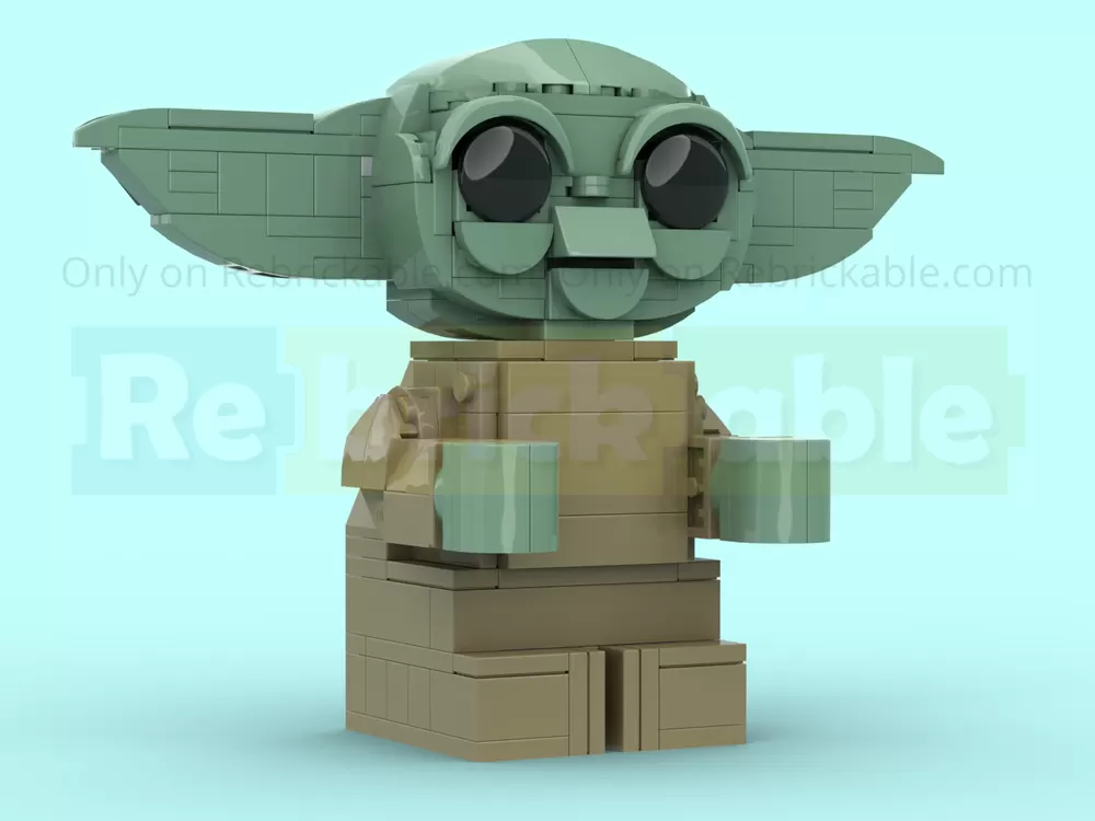 Upscaled Grogu LEGO® MOC by Brickmethis