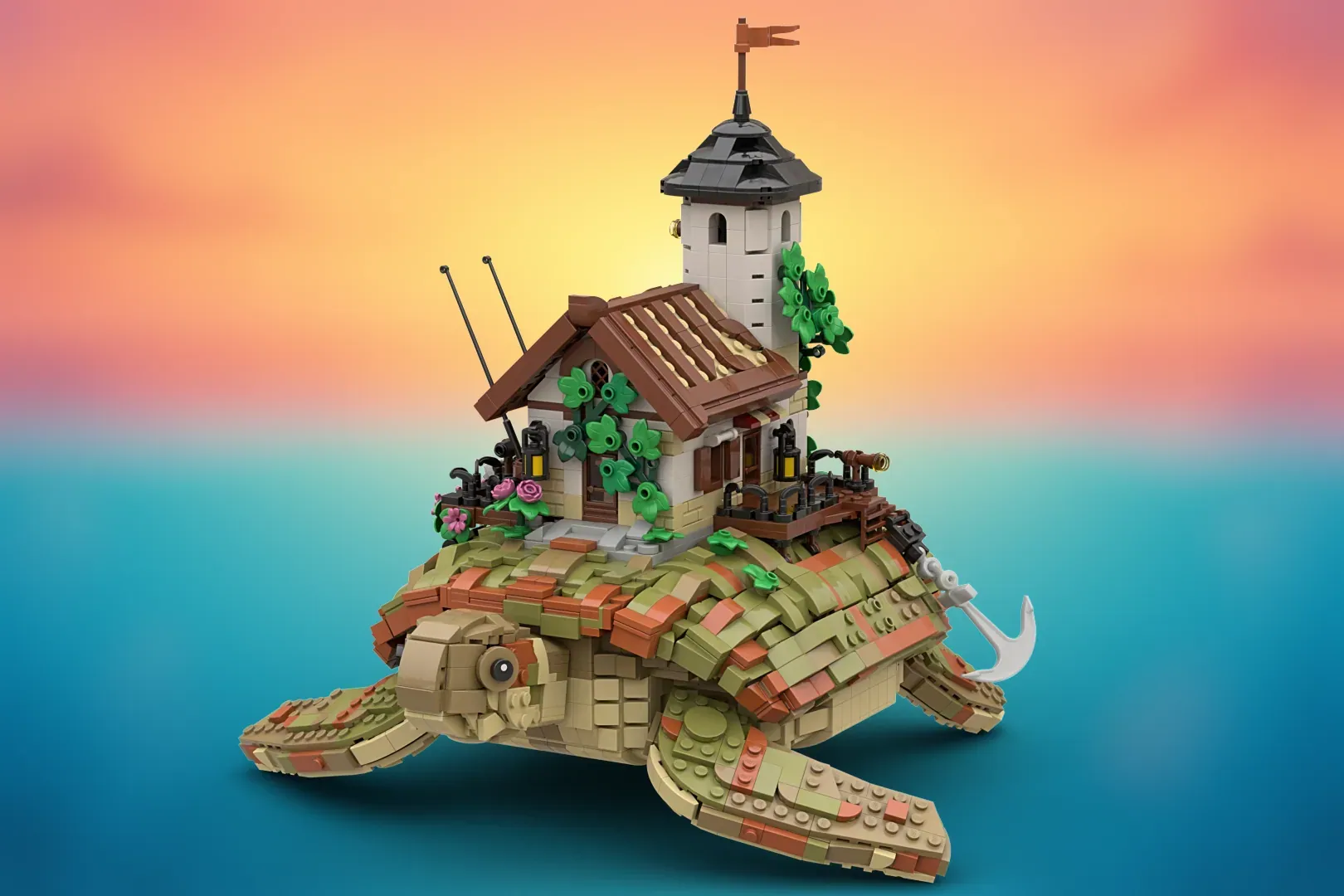 LEGO® Fisherman's Turtle House - A Whimsical Journey Across the Seven Seas