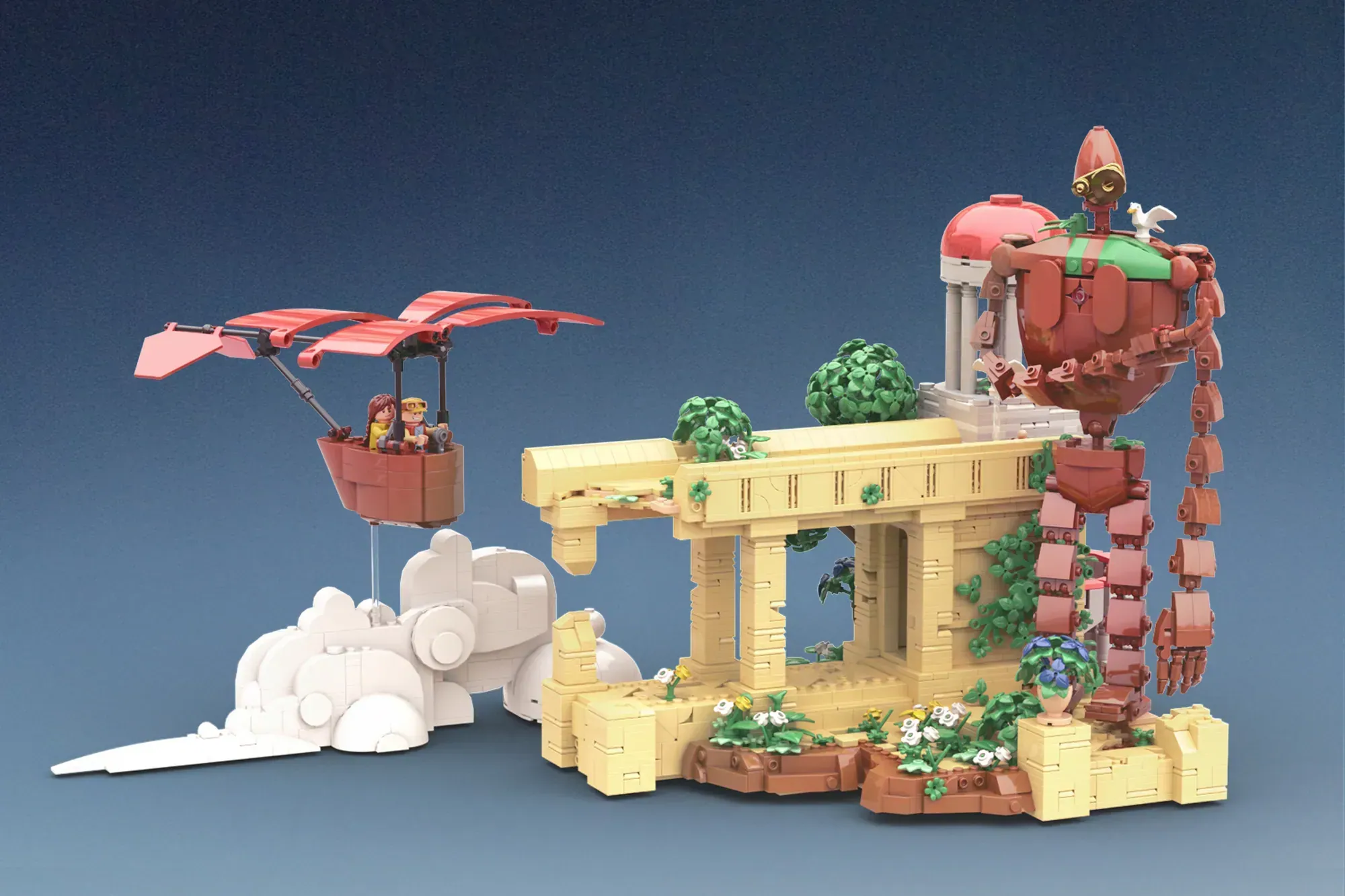 Castle in the Sky LEGO® Ideas - A Studio Ghibli Dream Takes Flight