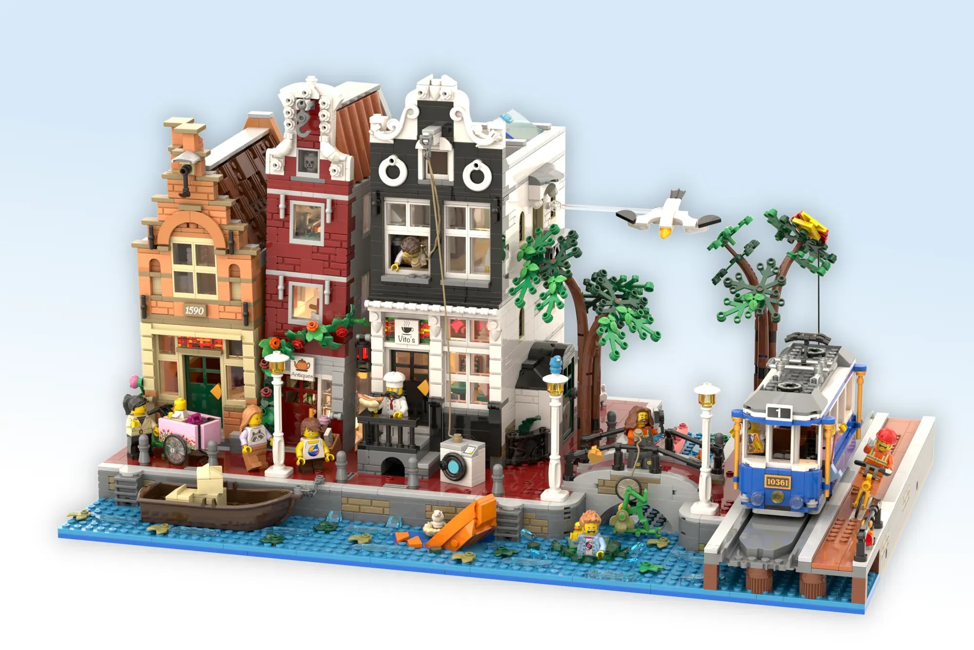 Bricksterdam - Uma Cena dos Canais de Amsterdão em LEGO® Que é Pura Magia