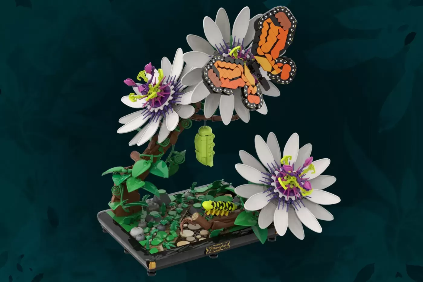 From Crawler to Flyer: This LEGO® Ideas Garden Builds Metamorphosis in Miniature