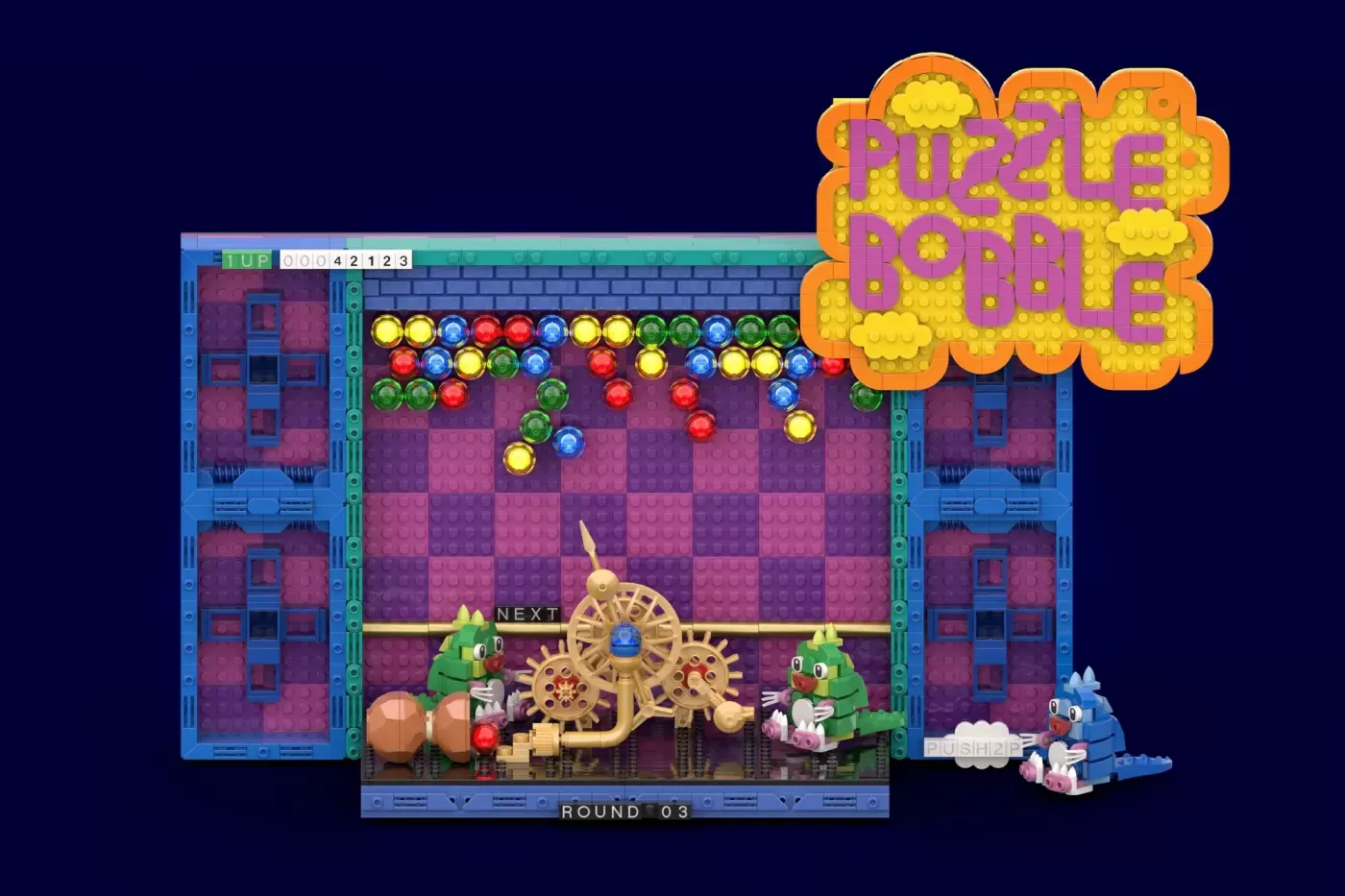 LEGO® Ideas Creator Builds Functional Puzzle Bobble Arcade Game