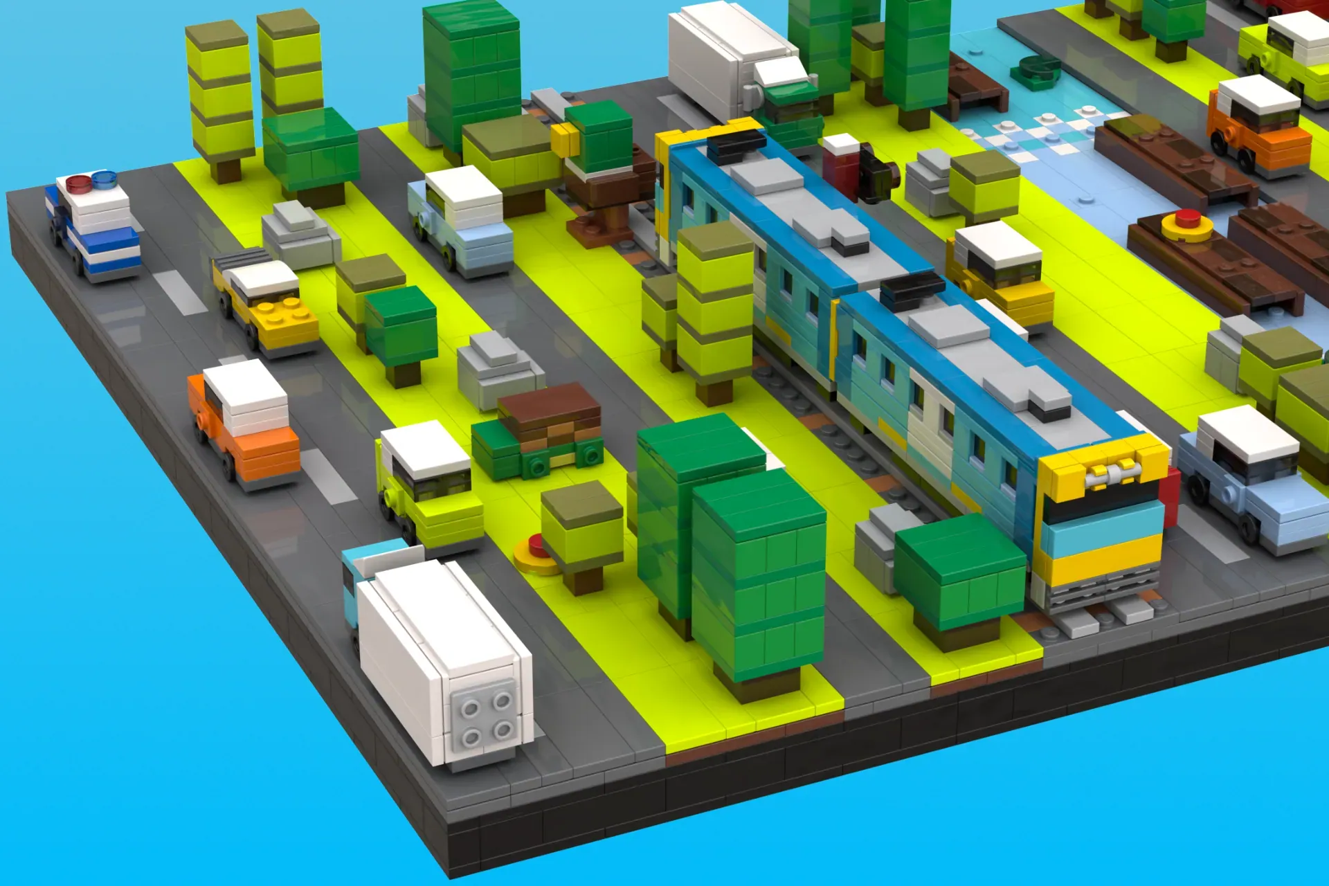 LEGO® Ideas Crossy Road Project Brings Pixel Perfect Gaming to Bricks — contents