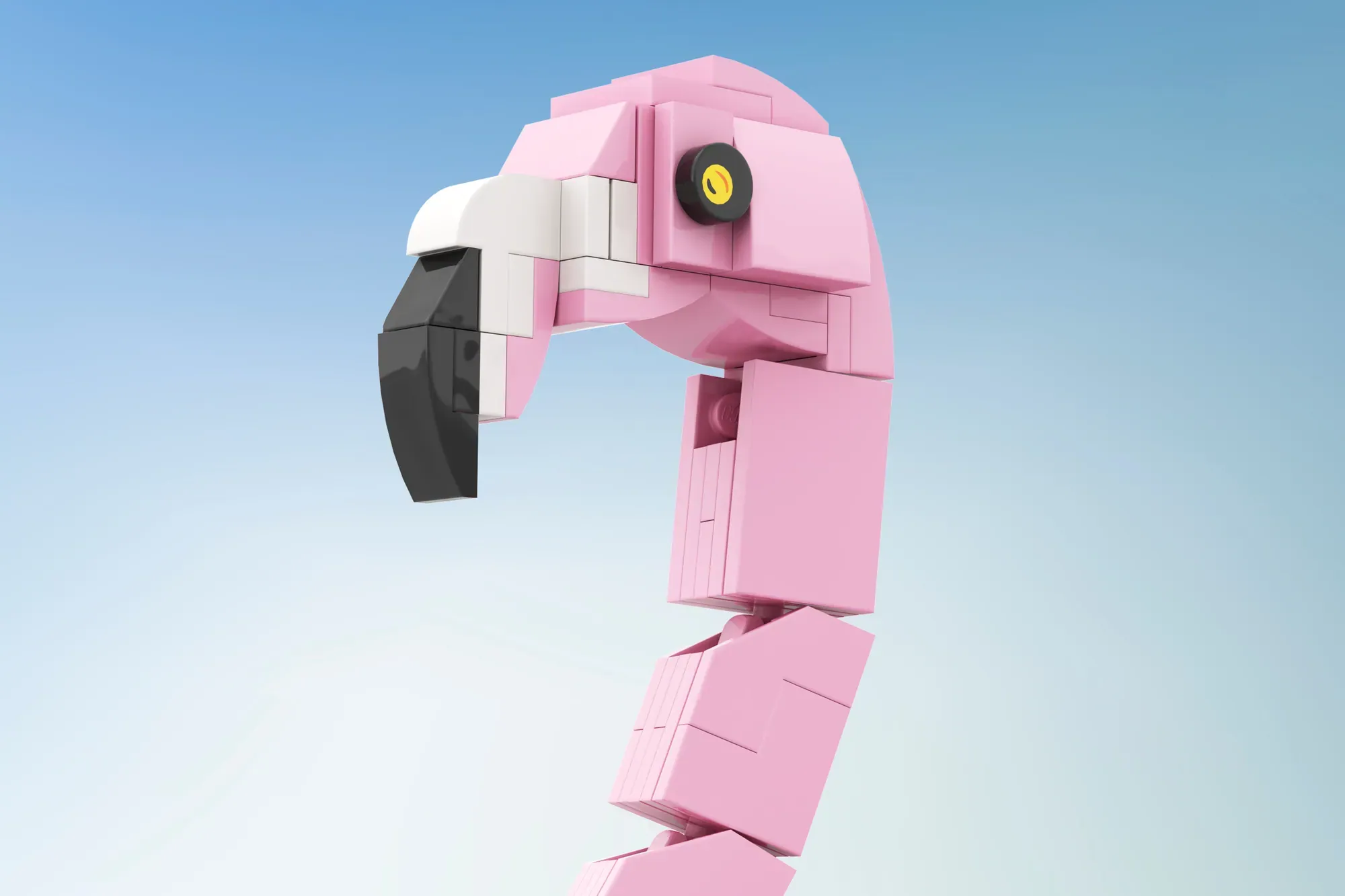 LEGO® Ideas Flamingo & Seagull Project Reaches 10K Support Milestone — side view