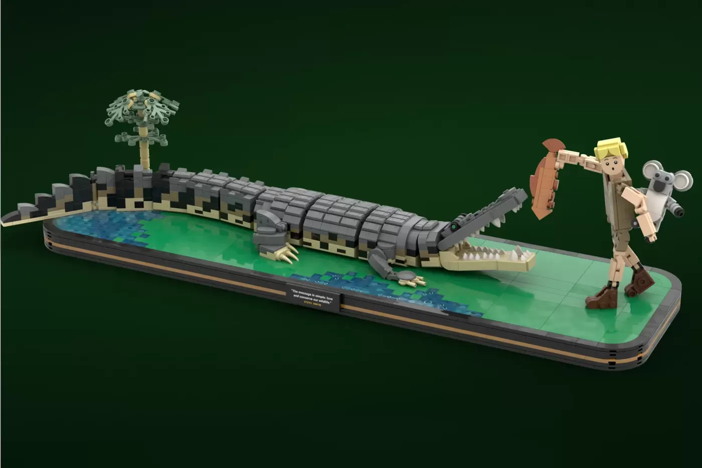 LEGO® Ideas Steve Irwin Crocodile Hunter Set Reaches 10,000 Supporters (10000) — close-up