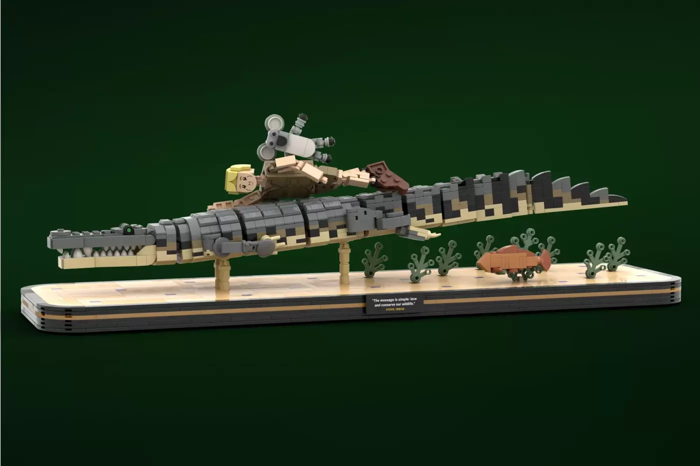 LEGO® Ideas Steve Irwin Crocodile Hunter Set Reaches 10,000 Supporters (10000) — side view