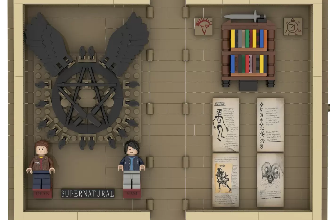 LEGO® Ideas Supernatural Journal Hits 10K Support - Winchester Brothers Book Set Ready for Review — side view