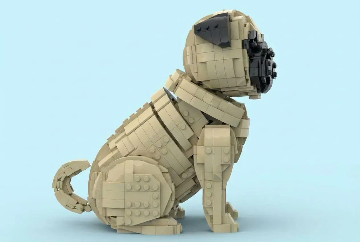 LEGO® Pug Takes a Sit on Ideas Platform - This Chunky Canine Needs Your Support — detail view