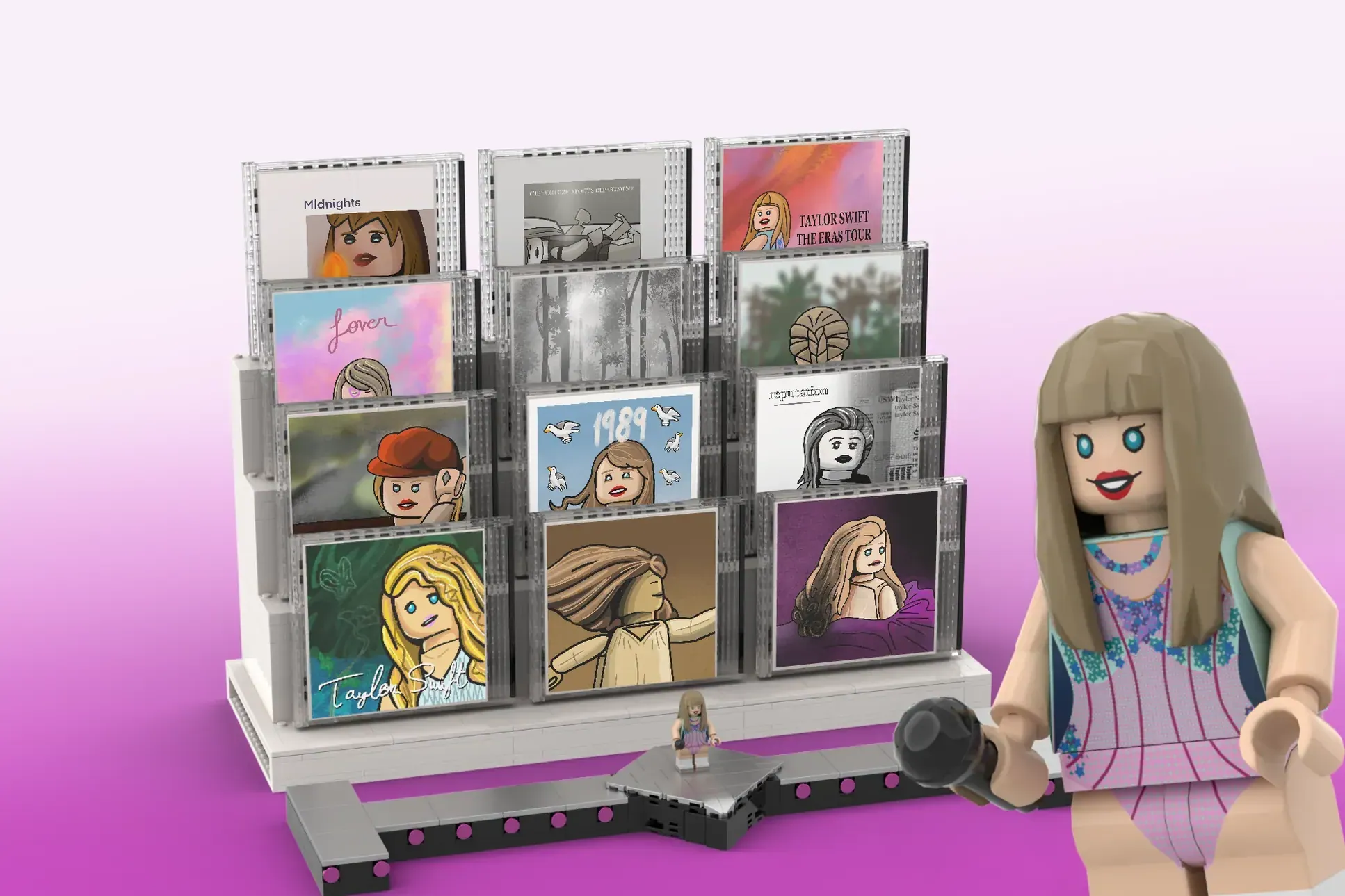 Taylor Swift's Eras Tour Gets a 1,100-Piece LEGO® Disk Collection