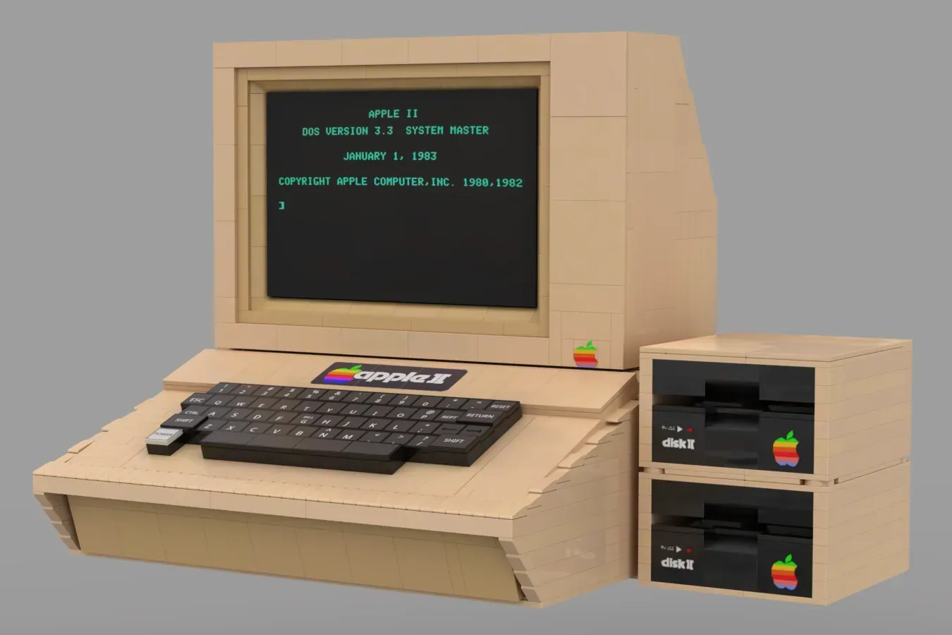 This 1,772-Piece LEGO® Apple II Brings 1977 Home Computing Back to Your Desk
