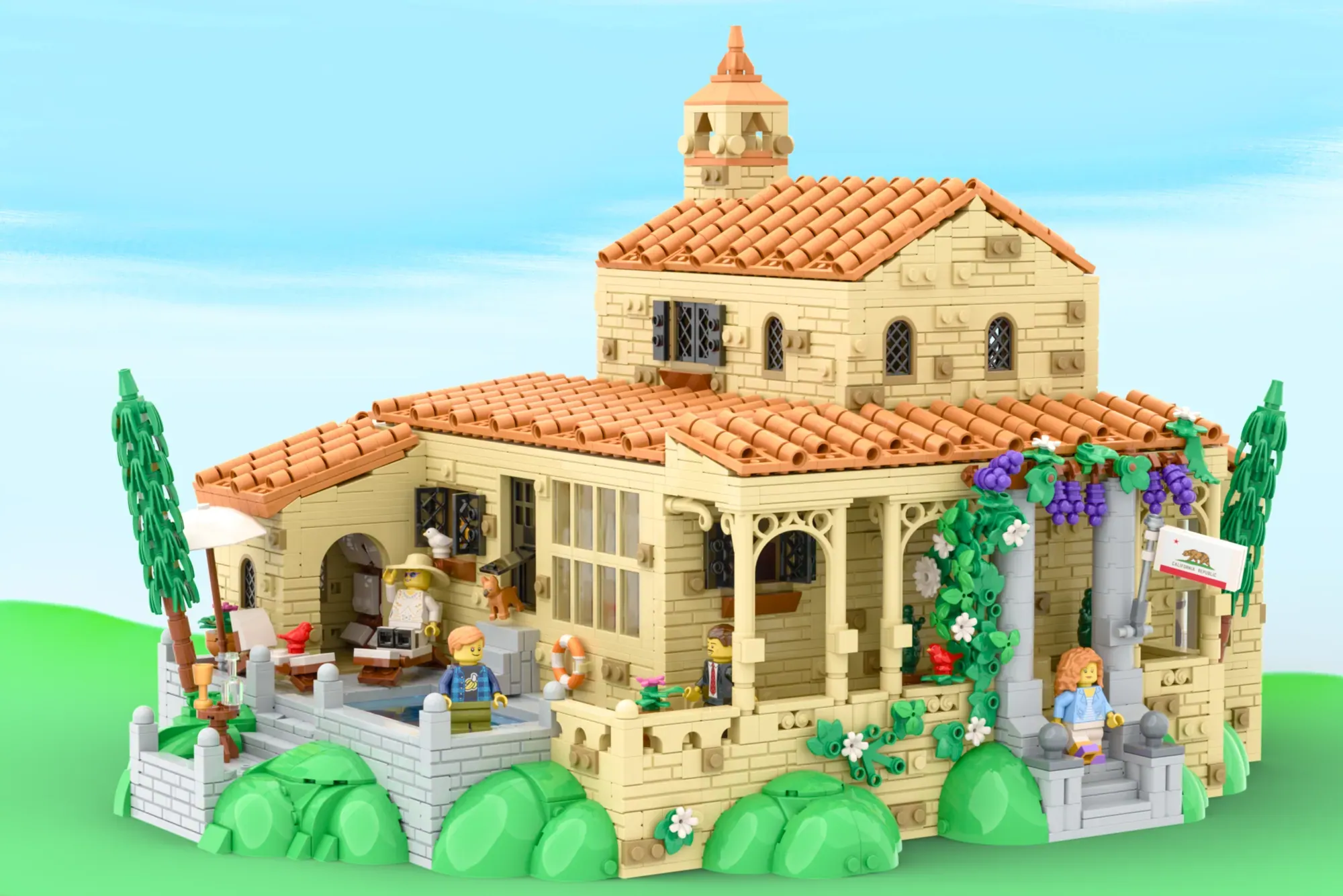 Napa Valley Villa Hits LEGO® Ideas With a 4,526-Piece Wine Cellar and Poolside Patio
