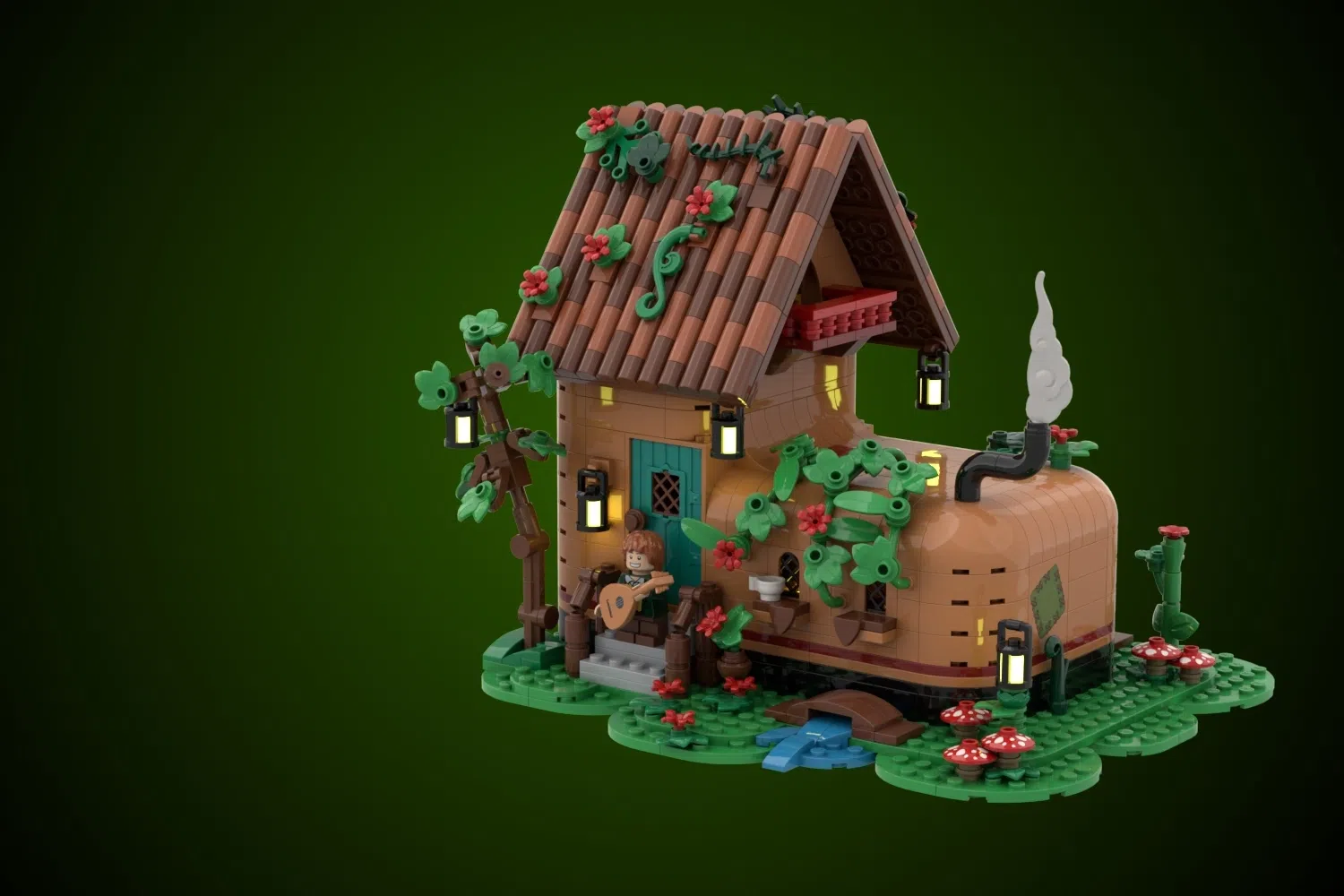 This LEGO® Ideas Boot Cottage Hides a Whole Gnome Home in 1,070 Pieces