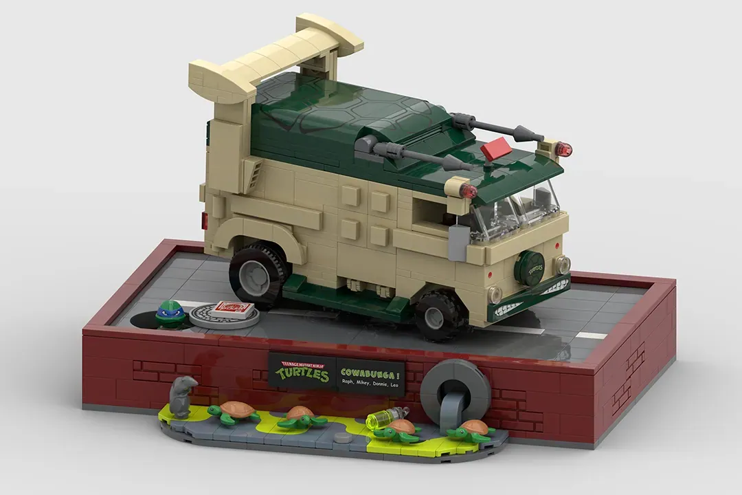 This LEGO® Ideas TMNT Party Wagon Nails the 90s Cartoon - Cowabunga
