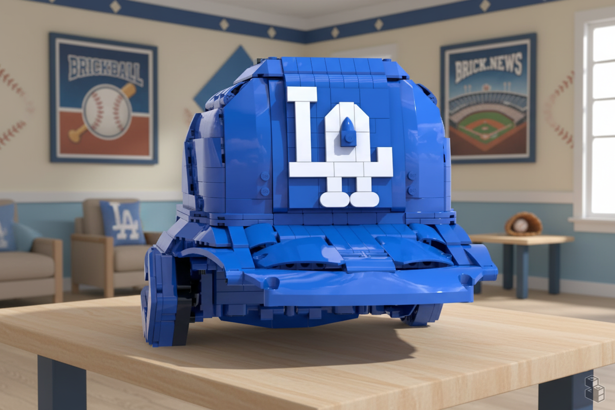 LEGO® Baseball comes to the plate with Dodgers Batting Helmet Build