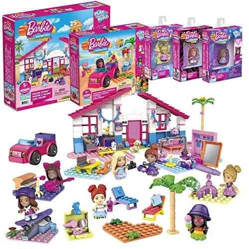 MEGA Barbie™ Bundle (Malibu Haus, Cabrio, Astronomin, Skaterin, Musikerin)