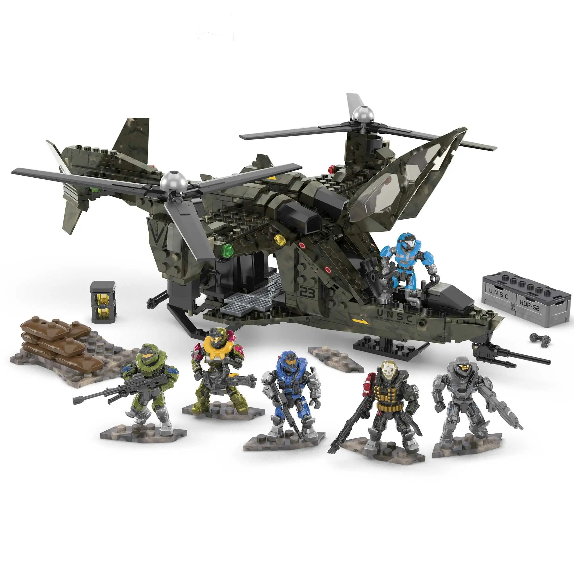 MEGA Halo™ UNSC Falcon Sweep Helicopter Vehicle Noble Team