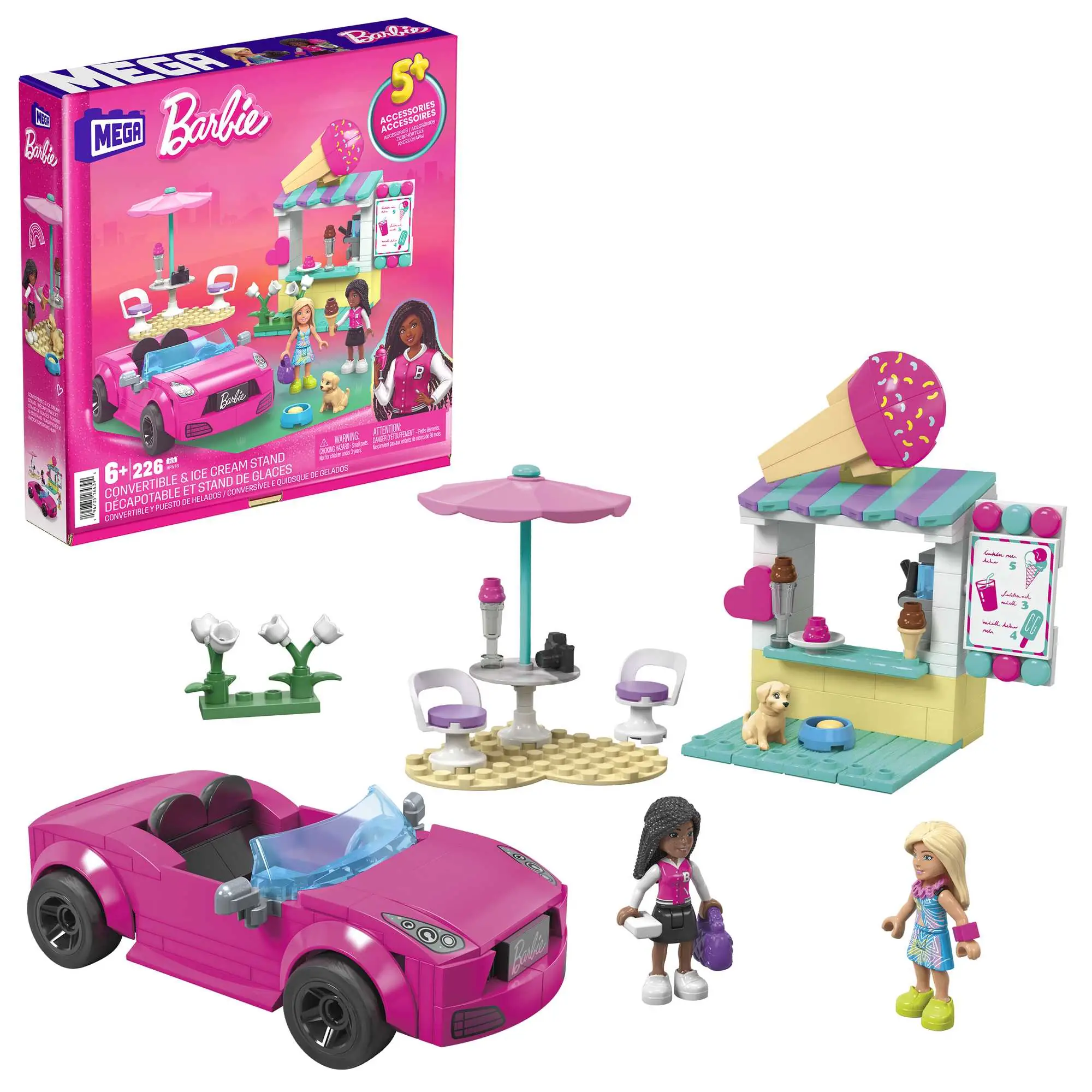 MEGA Barbie™ Cabrio & Eisstand
