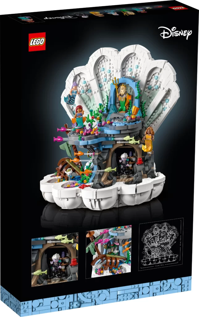 LEGO Little Mermaid Royal Clamshell (43225) - Back of the Box