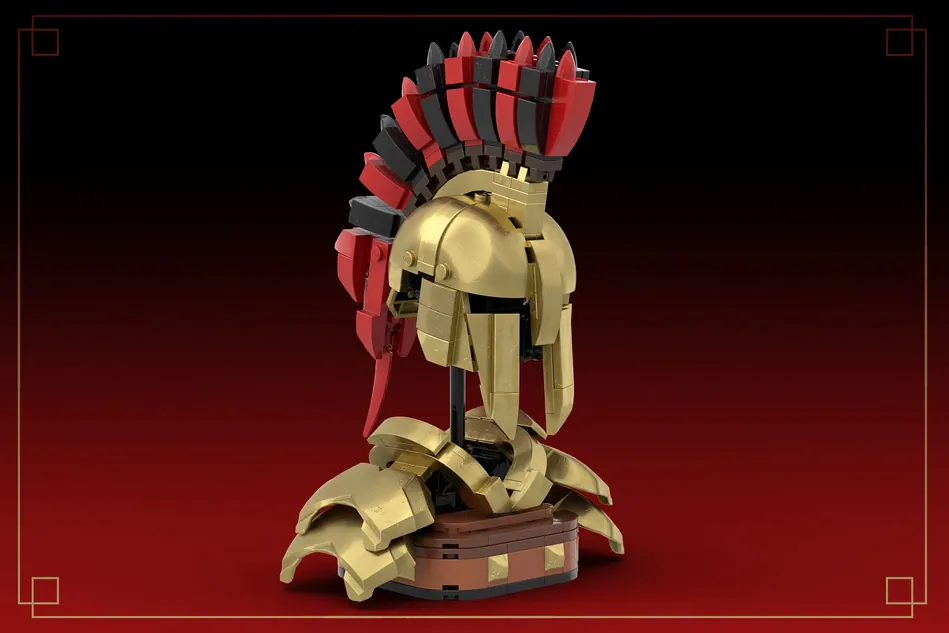 Delusion Brick's Spartan Helmet of Leonidas Triumphs with 10,000 Supporters on LEGO Ideas