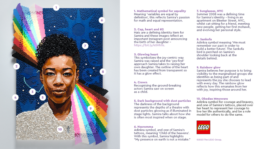 Pieces of Me: LEGO Group and Actor Samira Wiley Launch Campaign Celebrating LGBTQIA+ Creativity