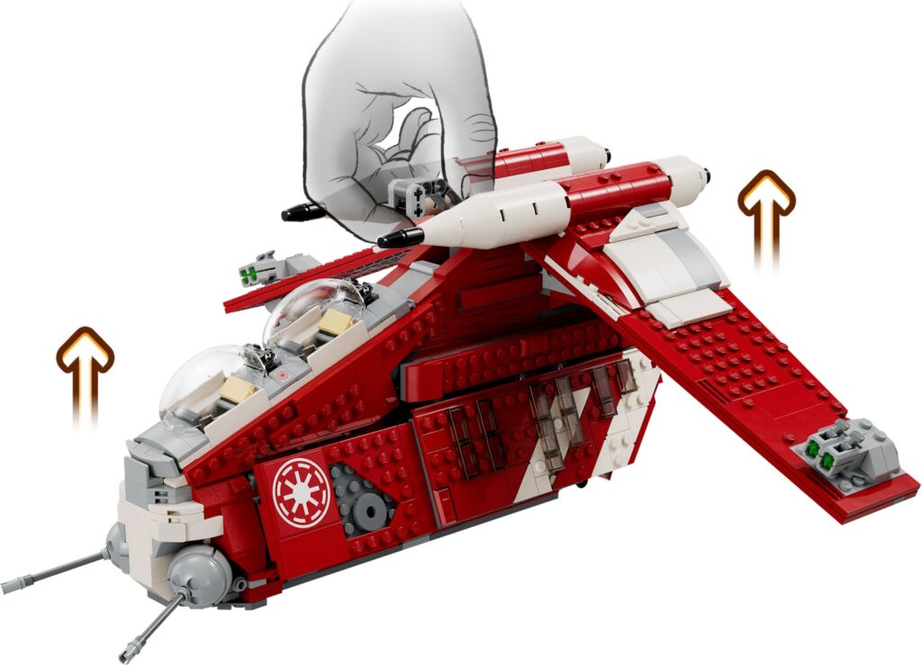 Introducing the Coruscant Guard Gunship: Final Reveal from LEGO Star Wars' September 2023 Release (75354)
